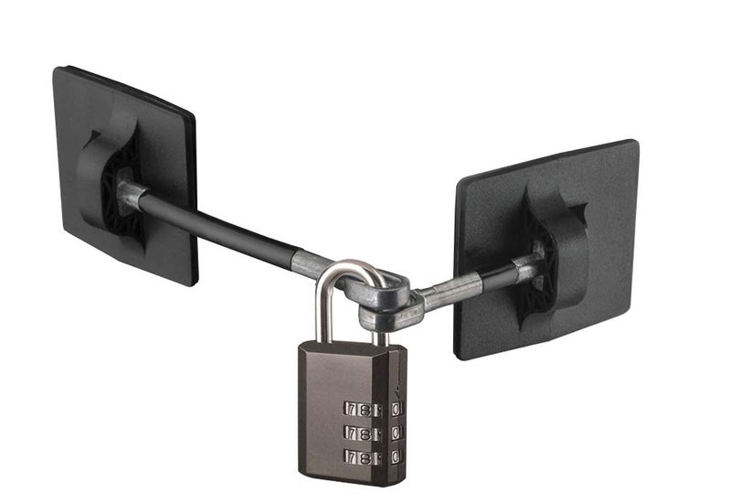 Guardianite Refrigerator Lock (Black with Black Combination Padlock) - Image 1